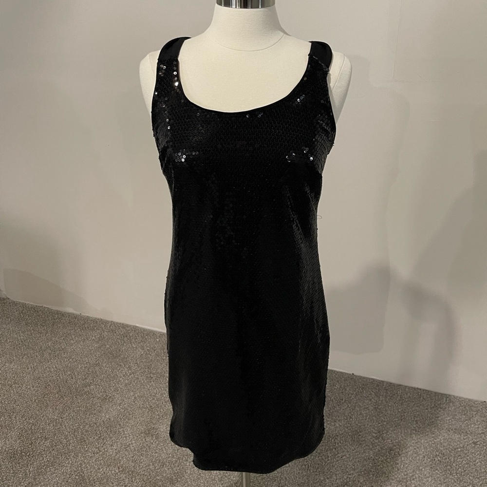 Strapy, black, sequin cocktail dress. Size 12